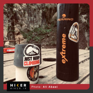 استیکر هایکر روی فلاسک