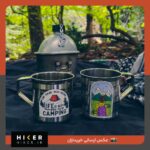 استیکر کمپینگ و طبیعتگردی هایکر روی ماگ فلزی