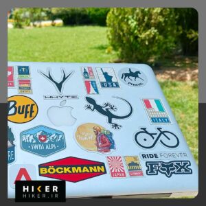 استیکر شفاف با طرح دوچرخه مناسب لپ‌تاپ