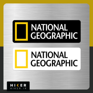 استیکر بزرگ آفرود با طرح "National Geographic" در دو رنگ سفید و مشکی