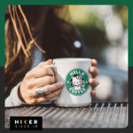 استیکر لوگوی استارباکس با طرح هلو کیتی مناسب ماگ