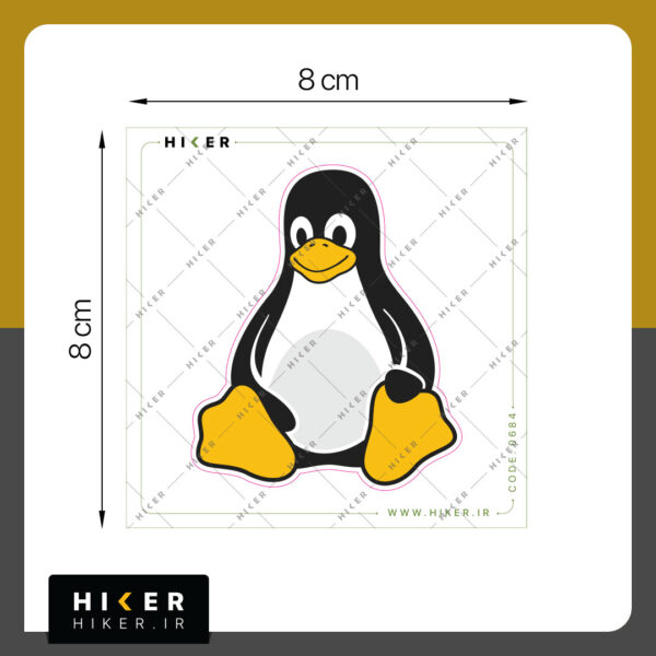 استیکر برنامه نویسی با طرح لوگوی لینوکس (Linux) – مناسب برای لپ‌تاپ، گوشی و سایر سطوح