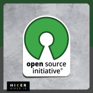 استیکر برنامه نویسی لوگوی سبز open source initiative مناسب کیس و لپ تاپ