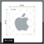 استیکر گیمینگ لپ‌تاپ با طرح لوگوی اپل به رنگ نقره‌ای (Apple) مناسب برای گوشی موبایل و تمام سطوح