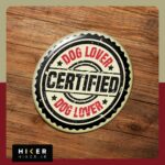 برچسب ژله‌ای دوست‌دار حیوانات با نوشته Dog lover certified مخصوص لپ تاپ و گوشی