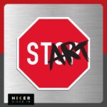 استیکر آفرود با نوشته start stop مناسب شیشه عقب ماشین