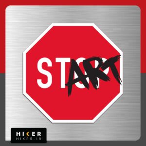 استیکر آفرود با نوشته start stop مناسب شیشه عقب ماشین