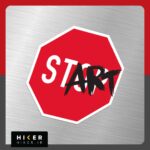 استیکر آفرود با نوشته start stop مناسب شیشه عقب ماشین