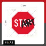 استیکر ۰۷۴۸ سایز ۱۷ سانتی‌متر (STOP, START) - Image 3