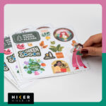 بسته استیکر با کیفیت با موضوع طبیعت و محیط زیست و طرح‌های متنوع