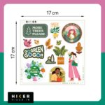 بسته استیکر با کیفیت با موضوع طبیعت و محیط زیست، سایز ۱۷ در ۱۷ سانتی‌متر