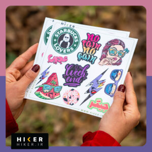 شیت استیکر فانتزی و پاپ با طرح‌های تایپوگرافی رنگی، با حال‌وهوای شاد و رنگی، ضد آب و ضد خش