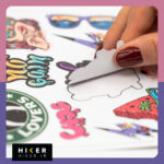 شیت استیکر فانتزی و پاپ با طرح‌های تایپوگرافی رنگی، با حال‌وهوای شاد و رنگی، با کیفیت و ماندگاری بالا